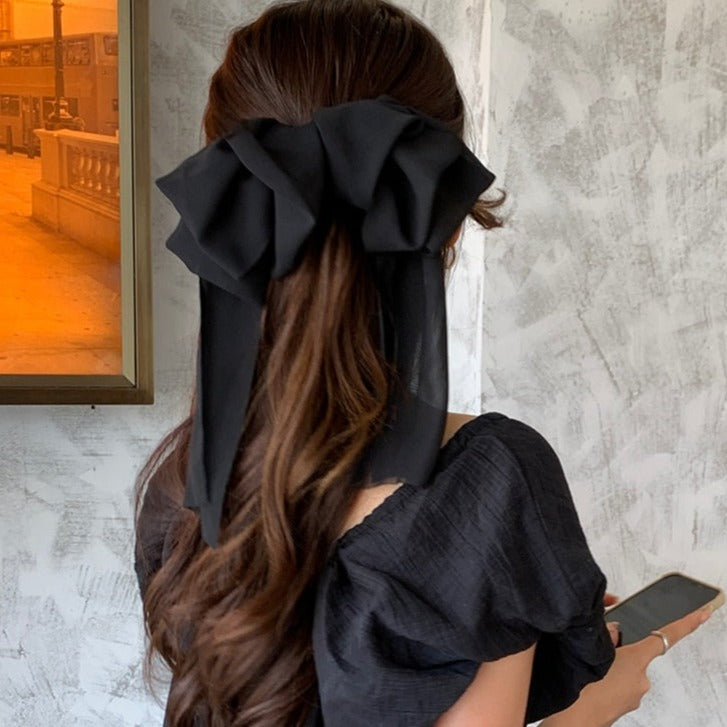 Lovely Chiffon Bow Barrette Hair Clip