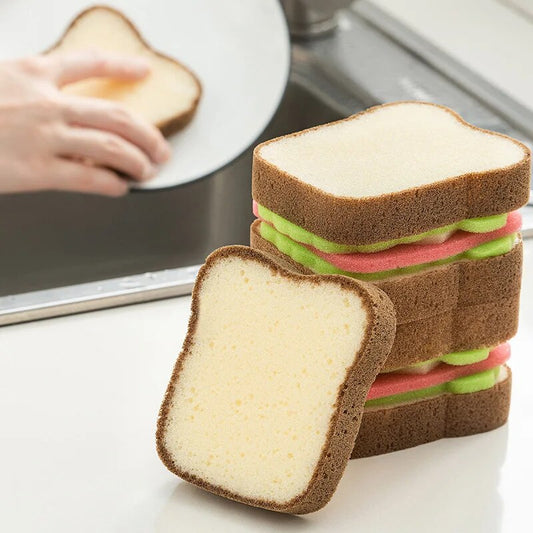 Cute Toast Sandwich Cleaning Sponge