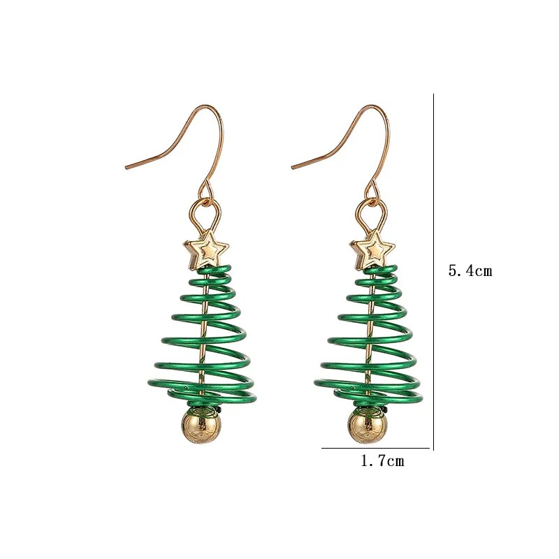 Happy Christmas Tree Earrings