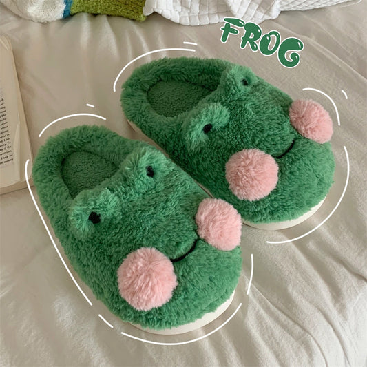 Lovely Frog Warm Home Slippers