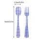 Retro Plaid Dessert Spoon and Fork