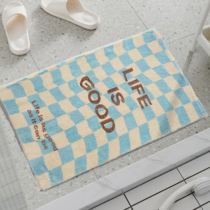 Cute Checkered mini Rug Bath Mat