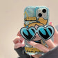 Cute Power Girls iPhone Case with Sunglasses Phone grip