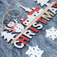 Happy Christmas Wooden Door Hanger