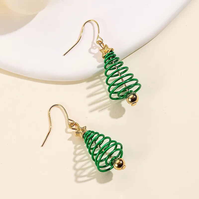 Happy Christmas Tree Earrings