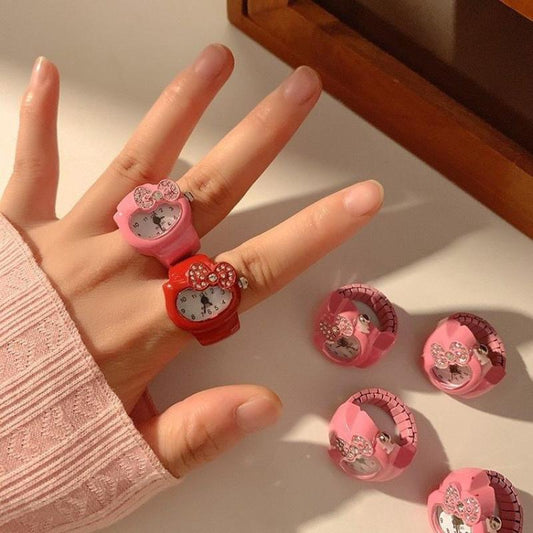 Lovely Kitty Watch Ring