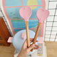 Lovely Pink Love Silicone Spatula