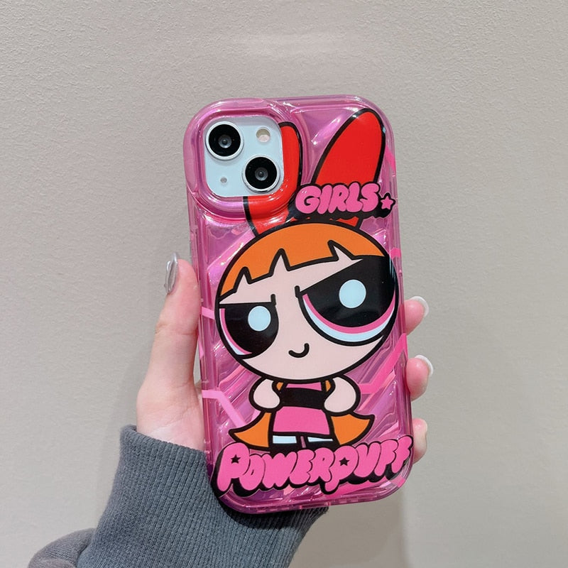 Cute Power Girls iPhone Case with Sunglasses Phone grip