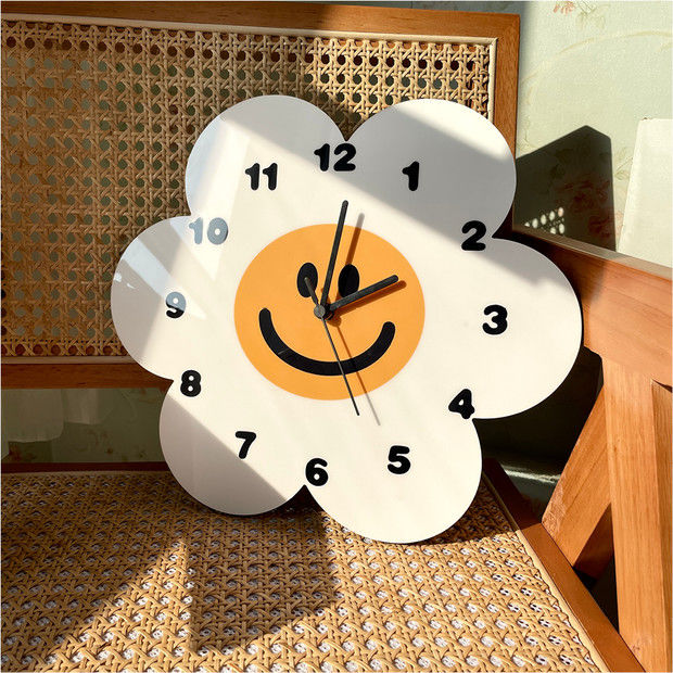 Happy Face Daisy Wall Clock