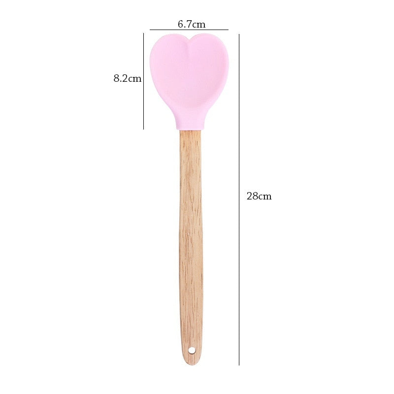 Lovely Pink Love Silicone Spatula