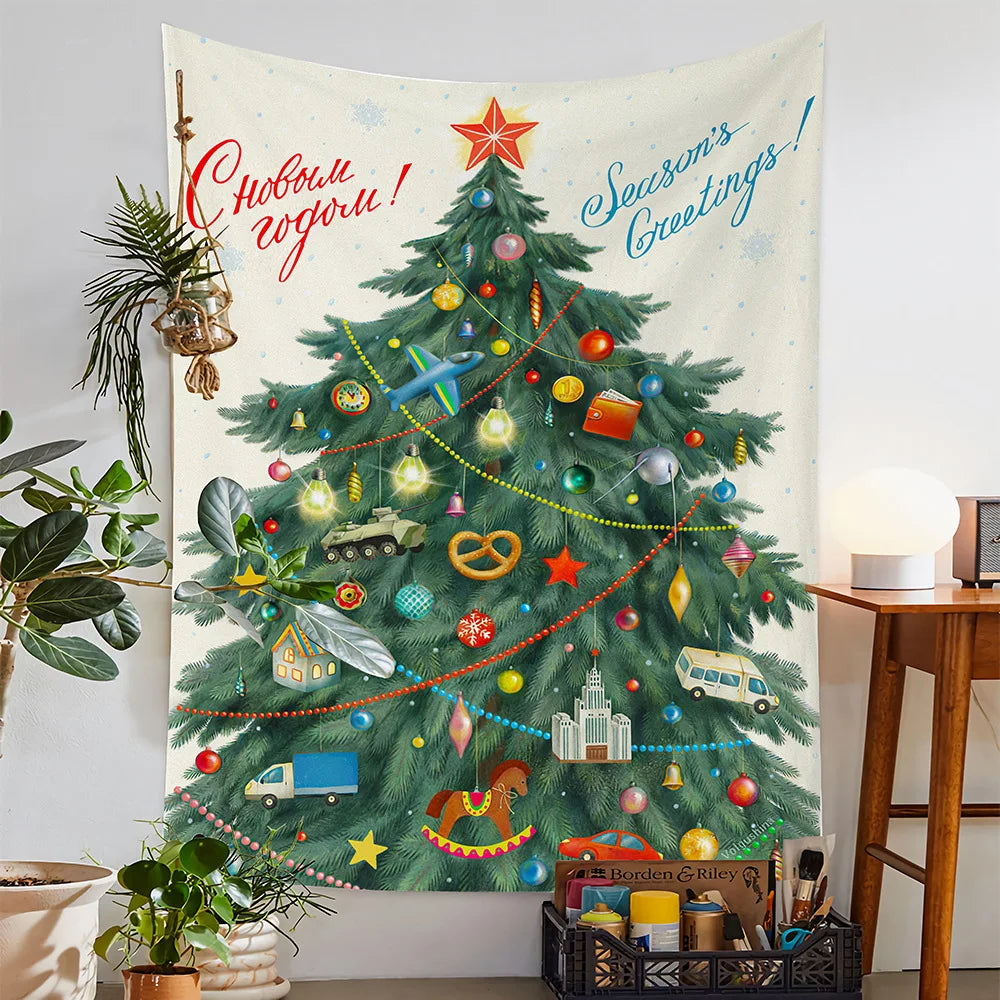 Christmas Tree Wall Tapestry