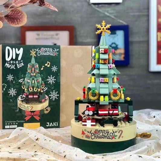 Happy Christmas Tree Block Music Box