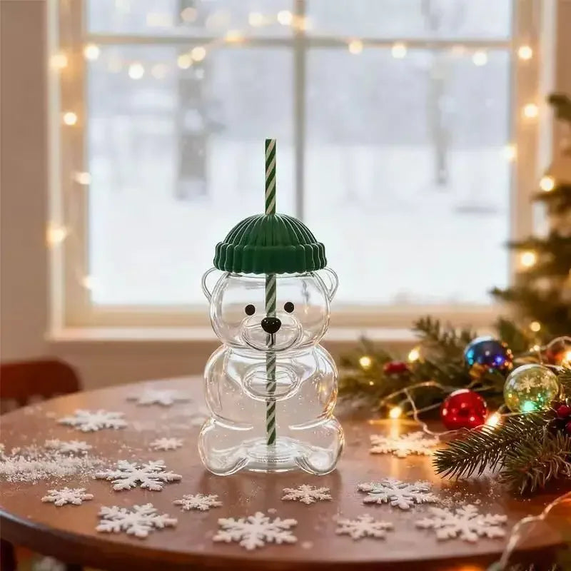 Cute Little Bear Glass Cup