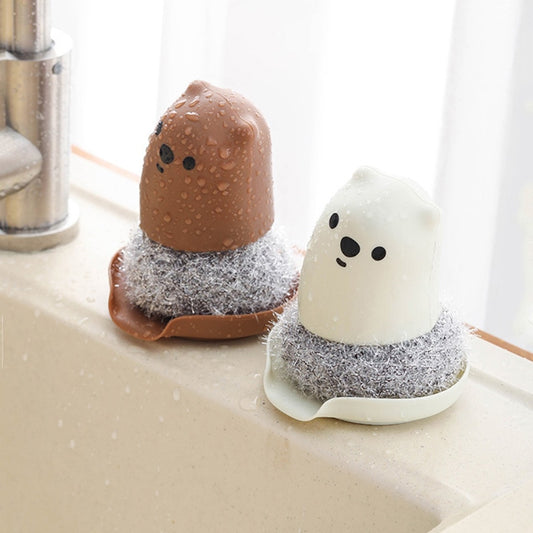 Cute Bear Dish Sponge Pot Cleaner