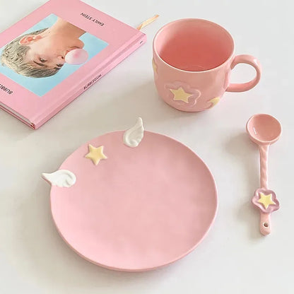 Cute Pink Star Dinnerware