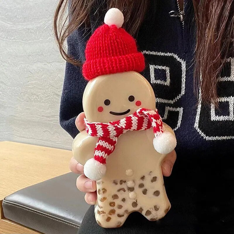 Christmas Gingerbread Man Drink Bottle