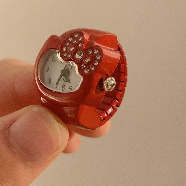 Lovely Kitty Watch Ring