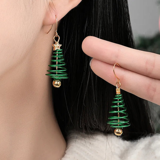 Happy Christmas Tree Earrings