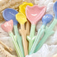 Cute Ceramic Flower Spoons set