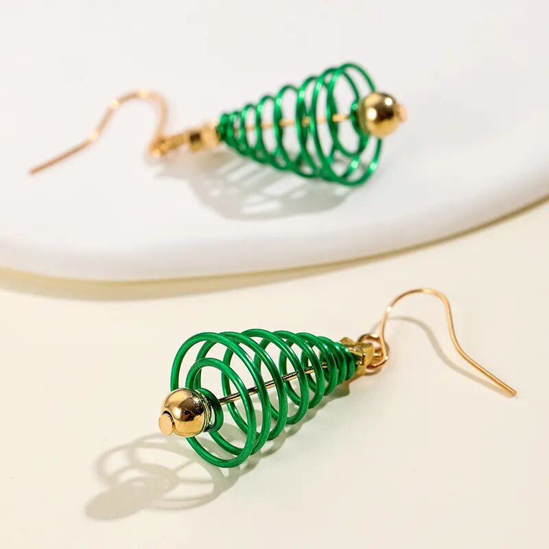 Happy Christmas Tree Earrings