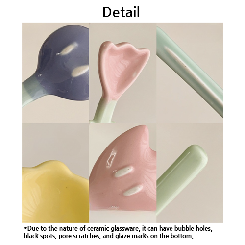 Cute Ceramic Flower Spoons set