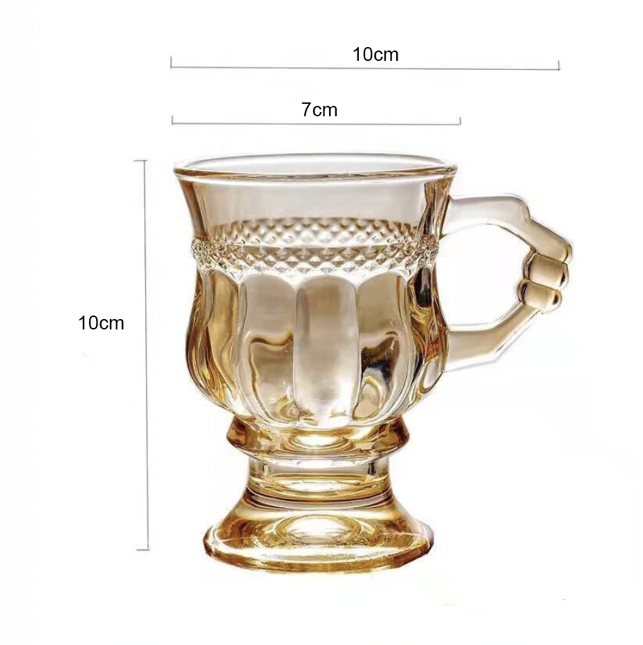 Retro Goblet Handle Glass Cup