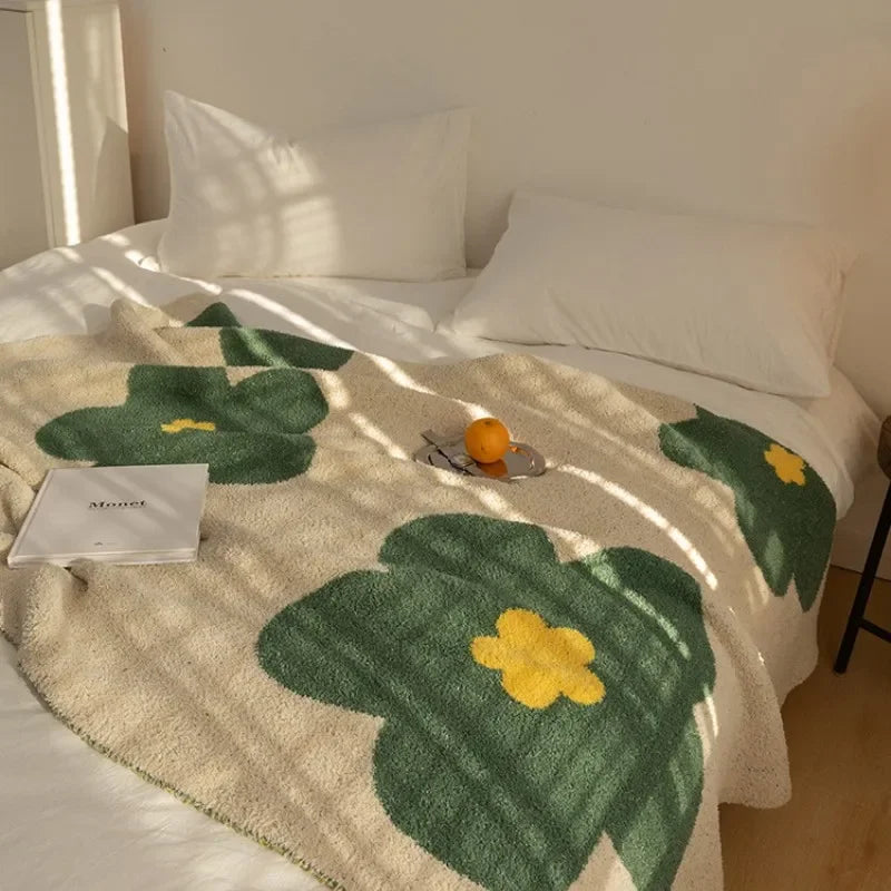 Daisy Flower Sofa Blanket