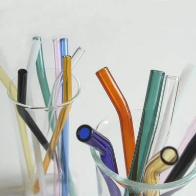 Daisy Flower Glass Straw with Custom Colors - Drinking Straws.Glass