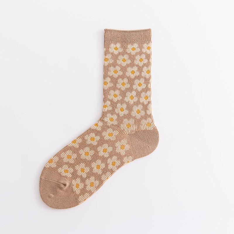 Cute Funky Retro Daisy Socks