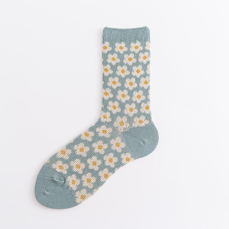 Cute Funky Retro Daisy Socks