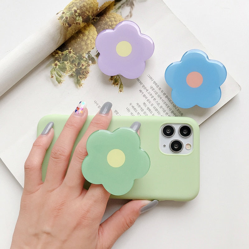 Cute Glossy Colorful Daisy Flower Expandable Phone Grip