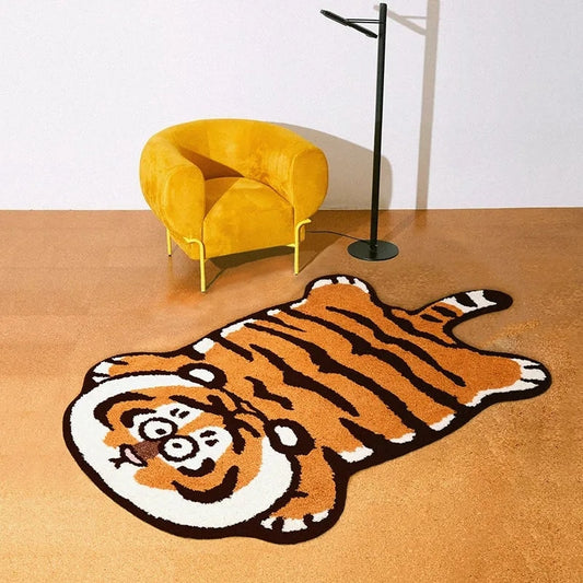 Cute Cartoon Tiger Rug Carpet