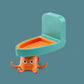 Cute Octopus Wall-mounted Storage Hook Keys Holder