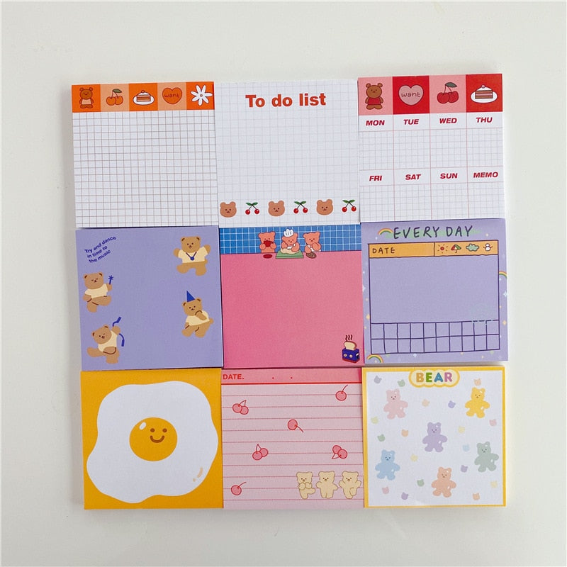 50 Sheets Cute K-style Planner Sticky Notepad