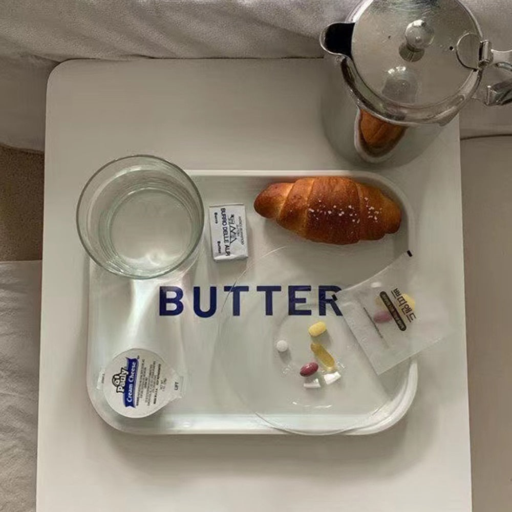 Simple Letter Breakfast Tea Tray