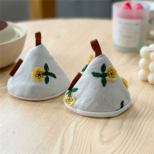 Yellow Daisy Fabric Oven Mitts