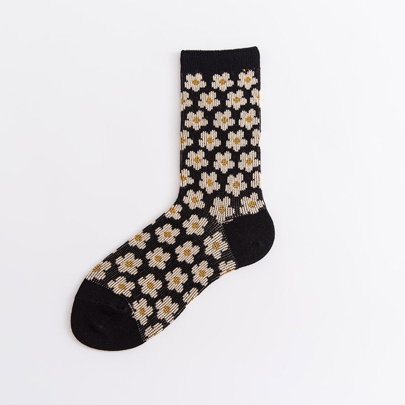 Cute Funky Retro Daisy Socks