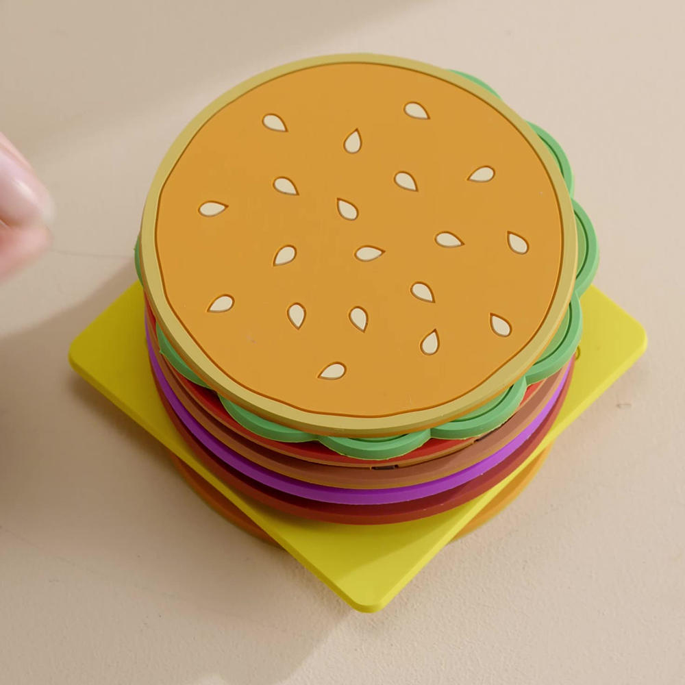 Cute Yummy Cheeseburger Coaster