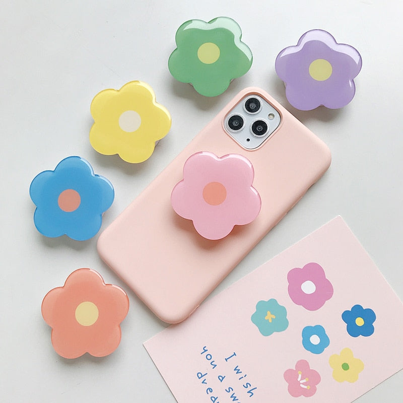 Cute Glossy Colorful Daisy Flower Expandable Phone Grip