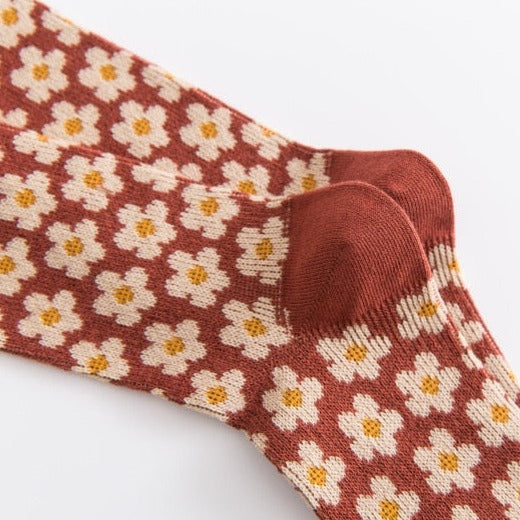 Cute Funky Retro Daisy Socks