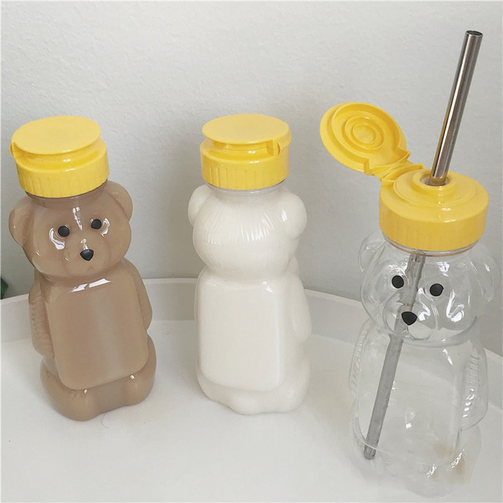 8oz Cute Bear Water Bottle 5pc set