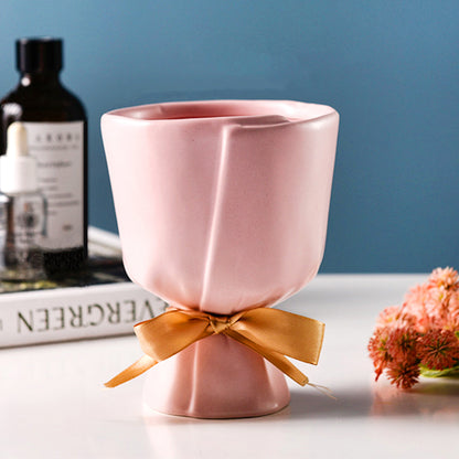 Cute Bouquet Shape Flower Ceramic Home Decor Vase