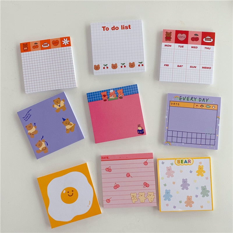 50 Sheets Cute K-style Planner Sticky Notepad