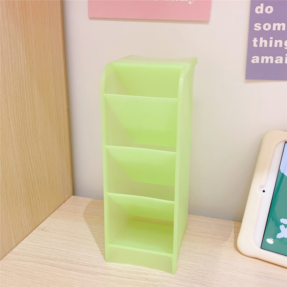 Cute Candy Color 4 Grid Desktop Pen Organizer