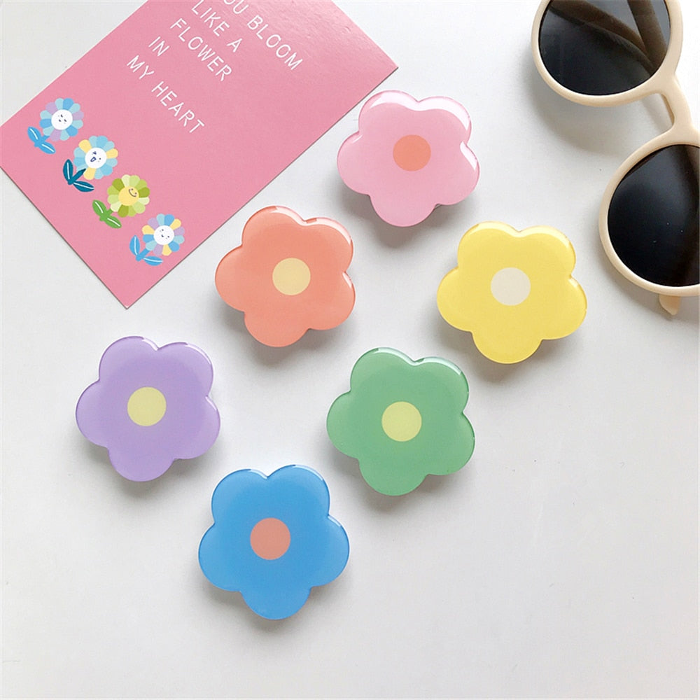 Cute Glossy Colorful Daisy Flower Expandable Phone Grip