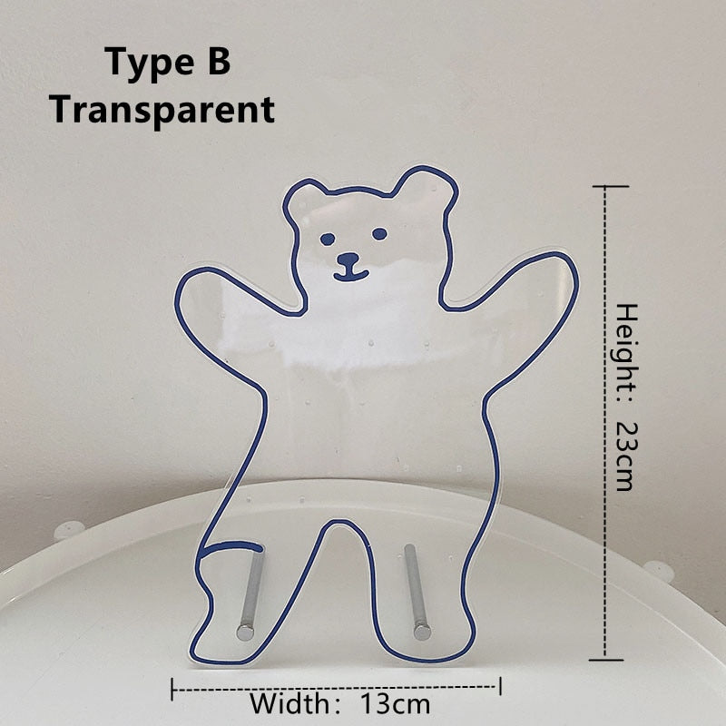 Cute Acrylic Bear Jewelry Display Stand Rack