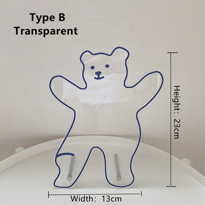 Cute Acrylic Bear Jewelry Display Stand Rack