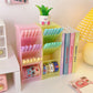 Cute Candy Color 4 Grid Desktop Pen Organizer