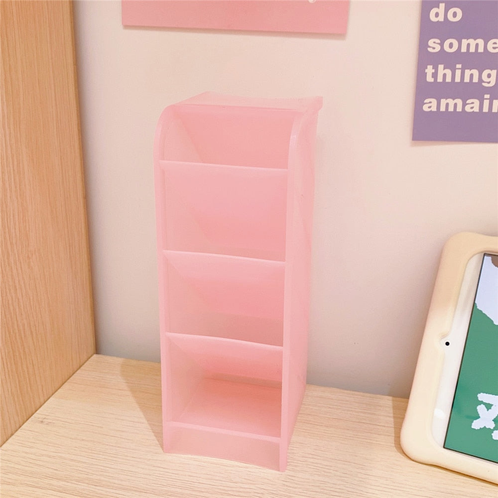 Cute Candy Color 4 Grid Desktop Pen Organizer