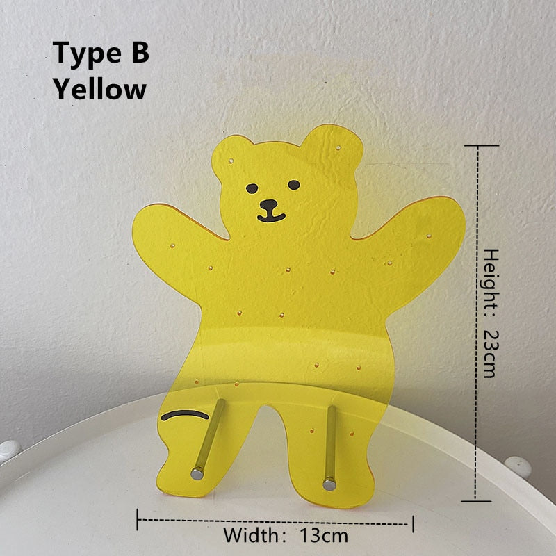 Cute Acrylic Bear Jewelry Display Stand Rack